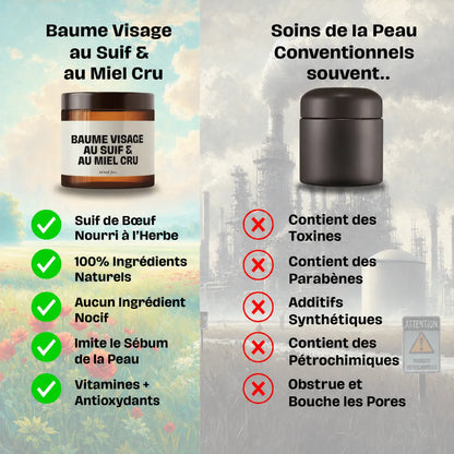 Baume Visage au Suif et au Miel Brut