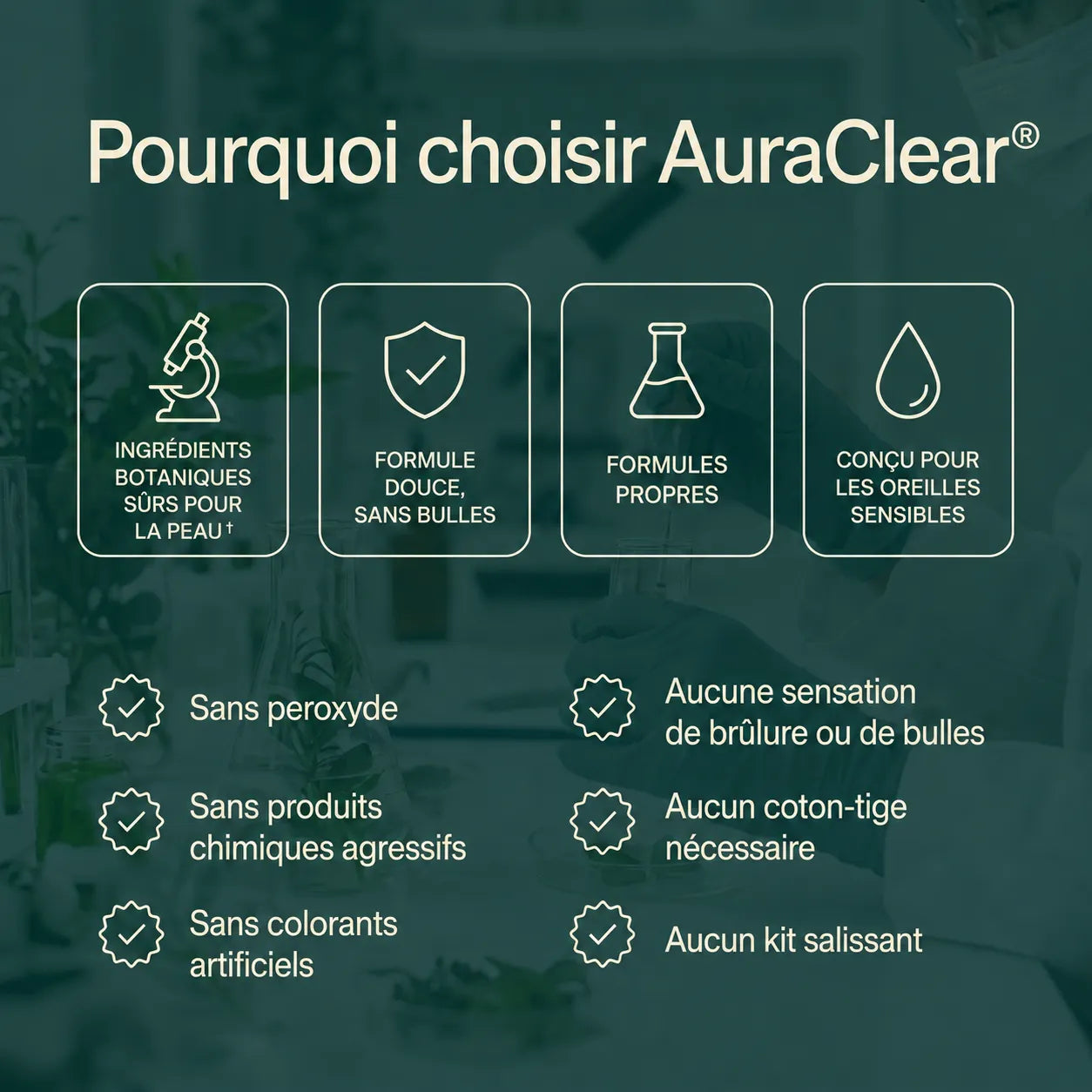 Gouttes Nettoyantes et Apaisantes pour les Oreilles AuraClear