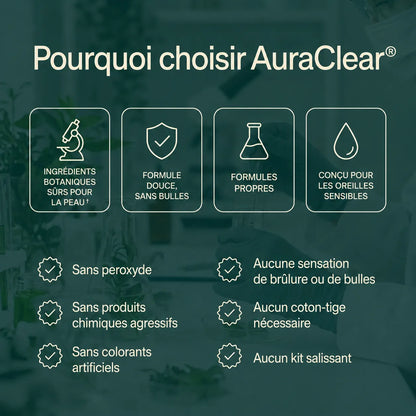 Gouttes Nettoyantes et Apaisantes pour les Oreilles AuraClear
