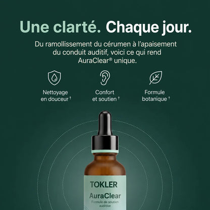 Gouttes Nettoyantes et Apaisantes pour les Oreilles AuraClear