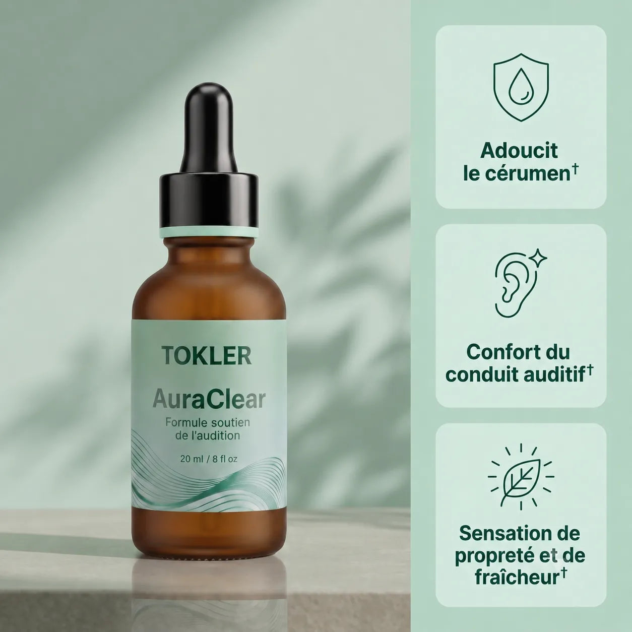 Gouttes Nettoyantes et Apaisantes pour les Oreilles AuraClear